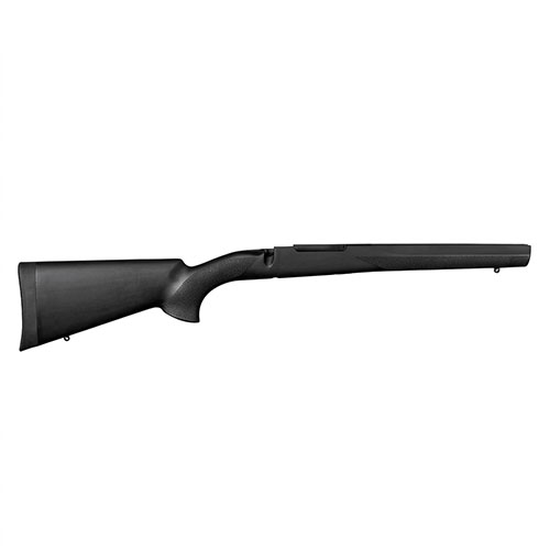HOGUE Long Action HB Black Synthetic stok gir overlegen stabilitet, værbestandig design og komfortabelt grep for presis skyting med tungkalibrede rifler.